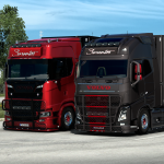 Scania 770S & Volvo FH4 Sarantos Combo Skins (Scania S SCS & Eugene | Volvo FH4)
