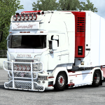 Scania R730 Sarantos White Combo Skin (RJL)