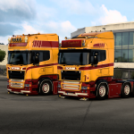 Scania R M. Vreugdenhil Topline & Highline Combo Skins (Scania RJL)